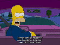 driving homer simpson GIF