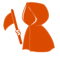 Grim Reaper Halloween Sticker by HITRECORD