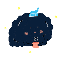blackandcode tea sleepy good night sunday Sticker
