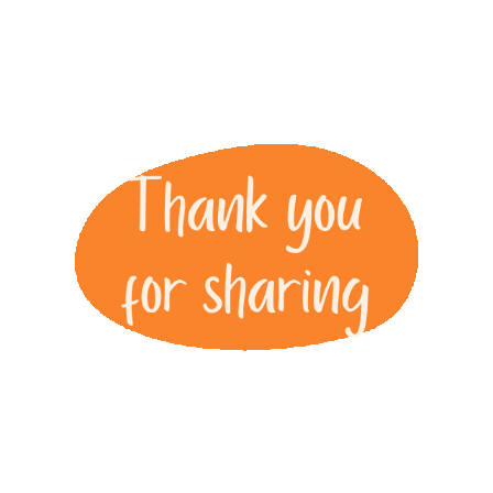 Thanks For Sharing Thank You Sticker by Corinne Wallington Social