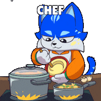Cat Cooking Sticker by Toshithecat