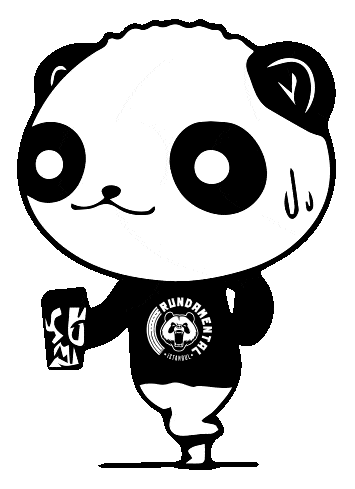 panda running Sticker by RUNDAMENTAL