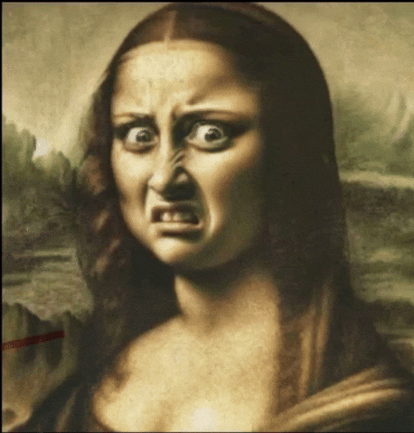 Straight Face Frown GIF