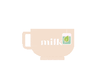MilkCashmere relax tea green tea tea mug Sticker
