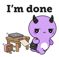 Fed Up Sticker Sticker by Naru Naru