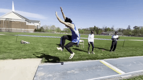 themaestro fail face plant long jump GIF