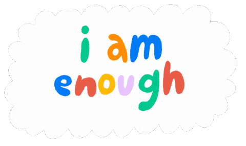 You Are Enough Self Help Sticker by jon hanlan