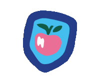 lesminimondesfr apple fruit enfant pomme Sticker