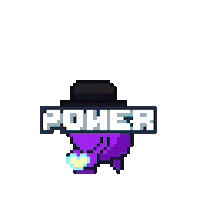 Power Pixel Art Sticker by Potatozzz by 9GAG