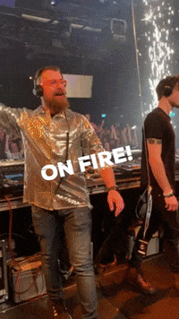 On Fire Party GIF by Silent Disco Austria