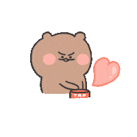 lovablepipi03 love heart bear tap Sticker