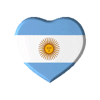 Argentina Flag Love Sticker by Omer Studios