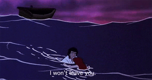 i wont leave you the little mermaid GIF