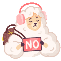 Sorry No Way Sticker by Llama Luna