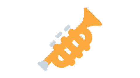 Instrument Trumpet Sticker by EmojiVid
