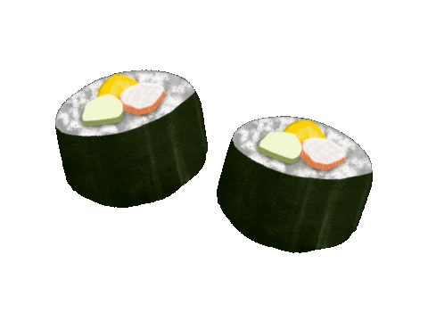 Sushi Calligraphy Sticker