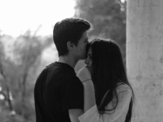 black and white love GIF