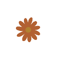 Orange Flower Sticker