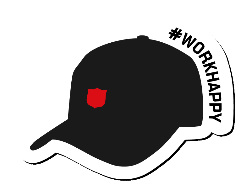 brockich giphyupload happy work hat Sticker