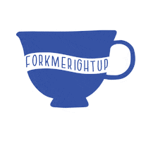 ktespinola blue cup teacup kte Sticker