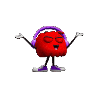 TheBlahs happy vibes headphones vibing Sticker