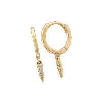 goldandsprinkles gold diamonds earrings huggies Sticker