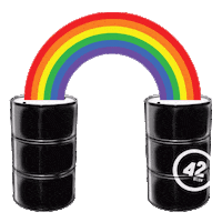 42-BELOW rainbow vodka treasure barrels Sticker