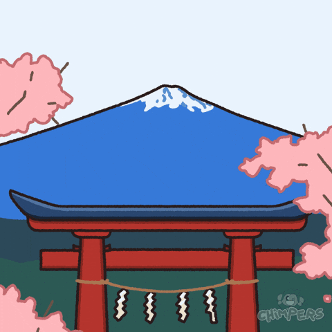 Cherry Blossom Travel GIF by Chimpers