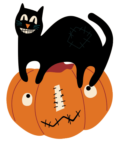 Black Cat Halloween Sticker by Erstwilder