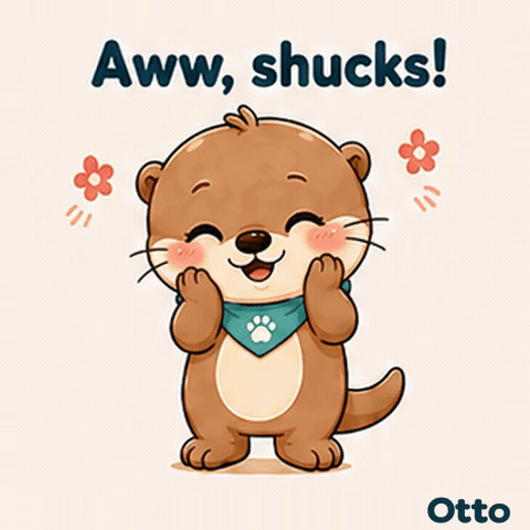 Aww, Shucks! Blushing with Otto the Otter