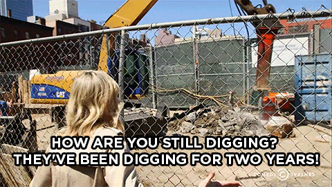 digging new york GIF by The Daily Show with Trevor Noah