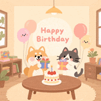 llwuStudio01 celebration birthday cake confetti GIF