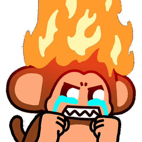 Angry Fire Sticker