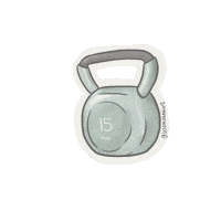 boamakesart fitness workout gym kettlebell Sticker