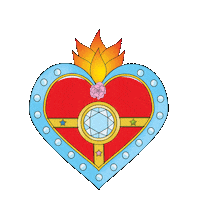 BreBurrito kawaii sailor moon mexican sacred heart Sticker