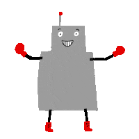 dorobot robot strong muscles boxer Sticker