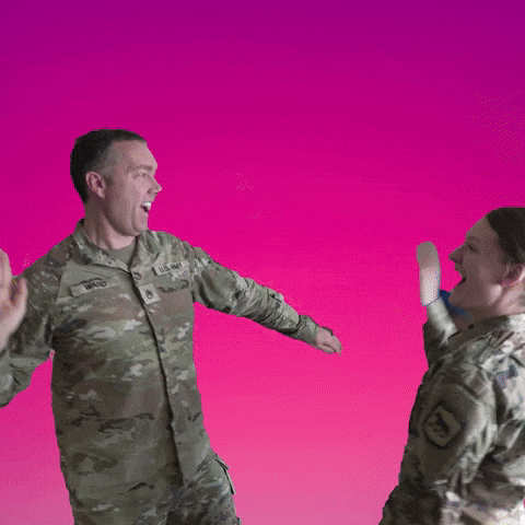 High Five Lets Go GIF by SDarmyNG