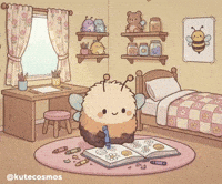 Coloring Book Colors GIF by KuteCosmos | Home of Fruffy