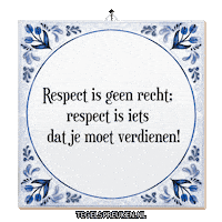 Support Respect Sticker by Tegelspreuken.nl