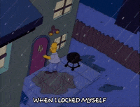 Raining Season 3 GIF by The Simpsons