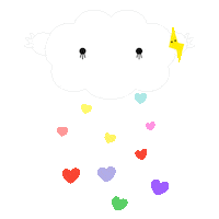 Rainbow Hearts Sticker by Noodoll
