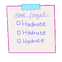 Post It Drink Water Sticker by Demic