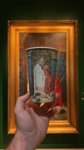 seyyahart giphyupload painting cupart seyyahart GIF