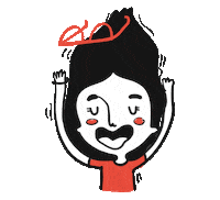 happy love it Sticker by aquarela
