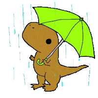 dino-nagoya 雨 恐竜 傘 Sticker