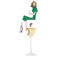 Franciacorta cheers wine glass cin cin sparklingwine Sticker