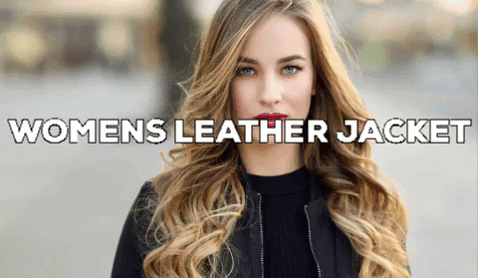 sdasssa giphygifmaker womens leather jacket GIF