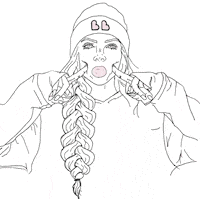 Bubble Gum Babe Sticker by Buffalo Braid Bar