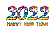 Happy New Year Rainbow Sticker by Omer Studios