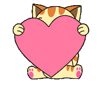 Cat Love Sticker by JPedicini